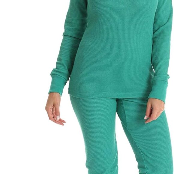 Comfortable Teal Women's Thermal Base Layer Set Size 2X Plus for Cold Weather